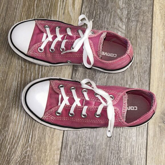 Juniors Youth US Size 1 Converse Double Tongue 652583F Pink Sneaker Shoes - Picture 6 of 13